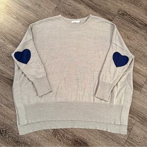 Mersea Amour Heart Elbow Patch Sweater